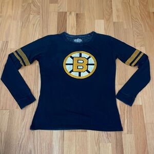 Boston Bruins Red Jackets Long Sleeve Cotton T -Shirt Large